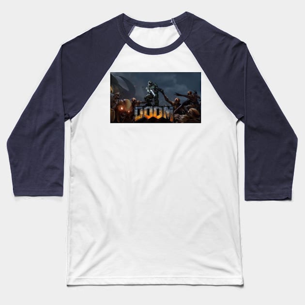 Doom Guy Classic 2016 Baseball T-Shirt by The Doom Guy